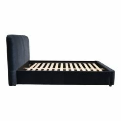 Samara Queen Bed Blue Velvet 11 Samara Queen Bed Blue Velvet -WALKER EDISON Shop RN 1125 26 03