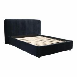 Samara Queen Bed Blue Velvet 12 Samara Queen Bed Blue Velvet -WALKER EDISON Shop RN 1125 26 04