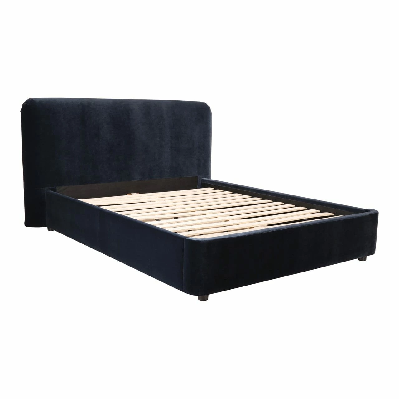 Samara Queen Bed Blue Velvet 7 Samara Queen Bed Blue Velvet - Image 5