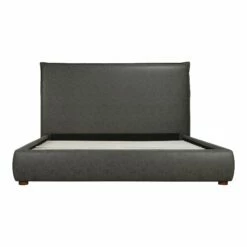 Luzon King Bed Tall Headboard Slate Vegan Leather