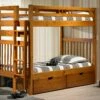Sacramento Bunk Bed Pecan -WALKER EDISON Shop Sacramento Bunk Bed 1