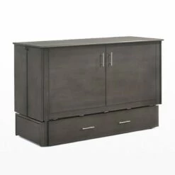 NYC Deal Sagebrush Queen Murphy Cabinet Bed Stonewash