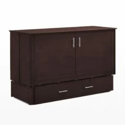 Floor Sample Sagebrush Queen Murphy Cabinet Bed Dark Chocolate