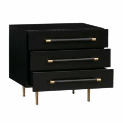 Trident Black Nightstand -WALKER EDISON Shop TOV B44075 2