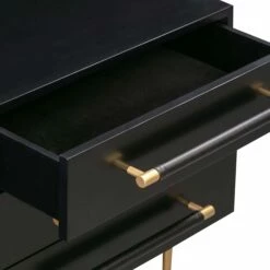 Trident Black Nightstand -WALKER EDISON Shop TOV B44075 4
