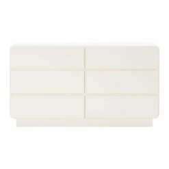 Sagura Cream 6-Drawer Dresser -WALKER EDISON Shop TOV B54230 2