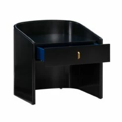 Collins Black Lacquer Nightstand -WALKER EDISON Shop TOV B54250 5