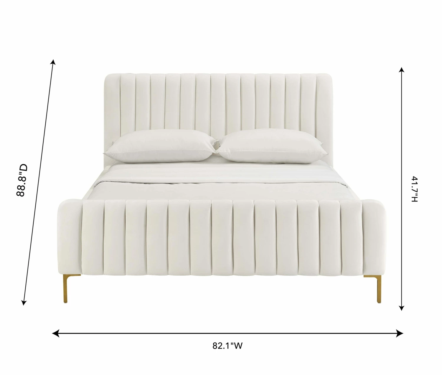 Angela Cream Queen Bed 7 Angela Cream Queen Bed - Image 5