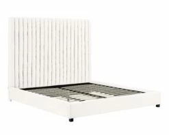 Arabelle White Velvet Queen Bed -WALKER EDISON Shop TOV B68251 2