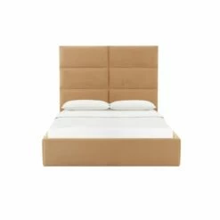 Eliana Honey Velvet Queen Bed -WALKER EDISON Shop TOV B68727 2