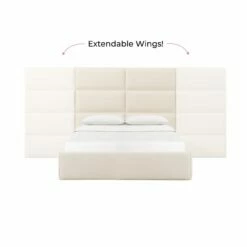 Eliana Cream Boucle King Wings (Set Of 2) -WALKER EDISON Shop TOV B68730 15 4