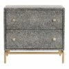 Pesce Gray Shagreen Nightstand -WALKER EDISON Shop TOV D44015 NS