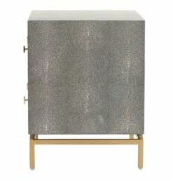 Pesce Gray Shagreen Nightstand -WALKER EDISON Shop TOV D44015 NS 2