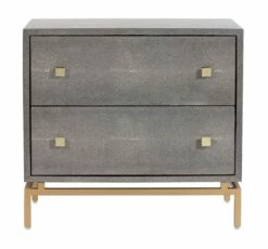 Pesce Gray Shagreen Nightstand