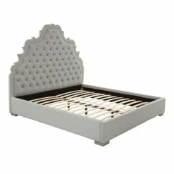 Carolina Gray Velvet Queen Bed -WALKER EDISON Shop TOV IHB68219 2