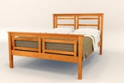 Cable Crossing Wood Bed W/High Foot