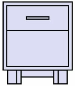 Loft Wood 1-Drawer Nightstand