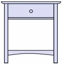 Prairie 1-Drawer Wide Nightstand -WALKER EDISON Shop VFM PRNS28 NS 1