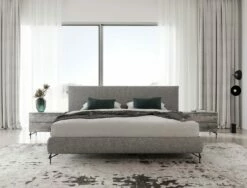 Nova Domus Aria - Italian Modern Grey Fabric Q Bed -WALKER EDISON Shop VIG VGAC ARIA BED Q 3