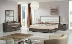 Nova Domus Capulet Italian Modern Grey Nightstand