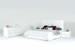 Modrest Nicla Italian Modern White Bed -WALKER EDISON Shop VIG VGACNICLA BED 2