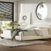 Modrest Fleury - Contemporary Cream Fabric And Walnut Bed-queen 2 Modrest Fleury - Contemporary Cream Fabric And Walnut Bed-queen -WALKER EDISON Shop VIG VGCS 21073 BED queen 1