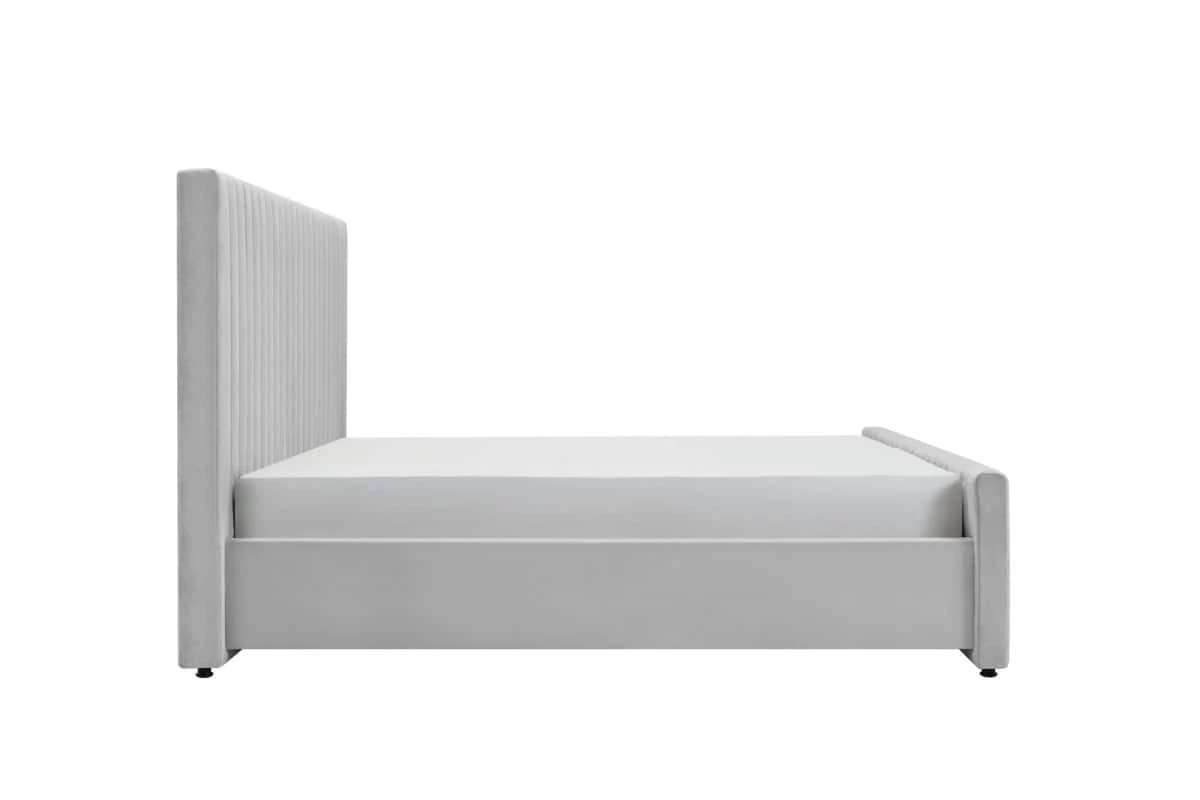 Modrest Beverly - Modern Grey Velvet Bed 4 Modrest Beverly - Modern Grey Velvet Bed - Image 2