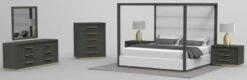 Modrest Manhattan - Contemporary Grey & Gold Nightstand -WALKER EDISON Shop VIG VGMA BR 127 NS 1