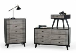 Nova Domus Panther Contemporary Grey & Black Nightstand -WALKER EDISON Shop VIG VGMABR 77 NS 3