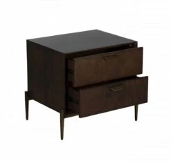 Modrest Shane - Modern Acacia & Brass Nightstand -WALKER EDISON Shop VIG VGNX MEMPHIS 20144 2