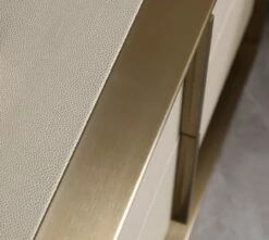 Nova Domus Cartier - Modern Beige Shagreen And Brushed Brass Nightstand -WALKER EDISON Shop VIG VGVC J A002 N 5