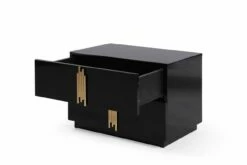 Modrest Token - Modern Black + Gold Wide Nightstand 8 Modrest Token - Modern Black + Gold Wide Nightstand -WALKER EDISON Shop VIG VGVC N815 L BLK 3