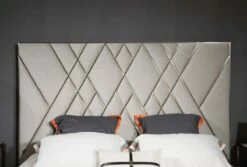 Modrest Eldora - Glam Beige Velvet & Brushed Brass Bed -WALKER EDISON Shop VIG VGVCBD1900 19 2