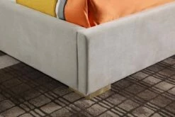 Modrest Eldora - Glam Beige Velvet & Brushed Brass Bed -WALKER EDISON Shop VIG VGVCBD1900 19 4