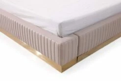 Modrest Aspen - Modern Beige Rose Gold Bed W/2 Nightstands -WALKER EDISON Shop VIG VGVCBD1901 BEI BED 2NS SET 2