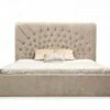 Modrest Moontide - Glam Beige Velvet & Brushed Brass Bed -WALKER EDISON Shop VIG VGVCBD1922 19 BED