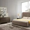 Modrest Moontide - Queen Glam Beige Velvet And Brushed Brass Bed -WALKER EDISON Shop VIG VGVCBD1922 19 BED Q 1