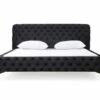 Modrest Legend Modern Black Velvet & Gold Bed -WALKER EDISON Shop VIG VGVCBD8111 BLKGLD