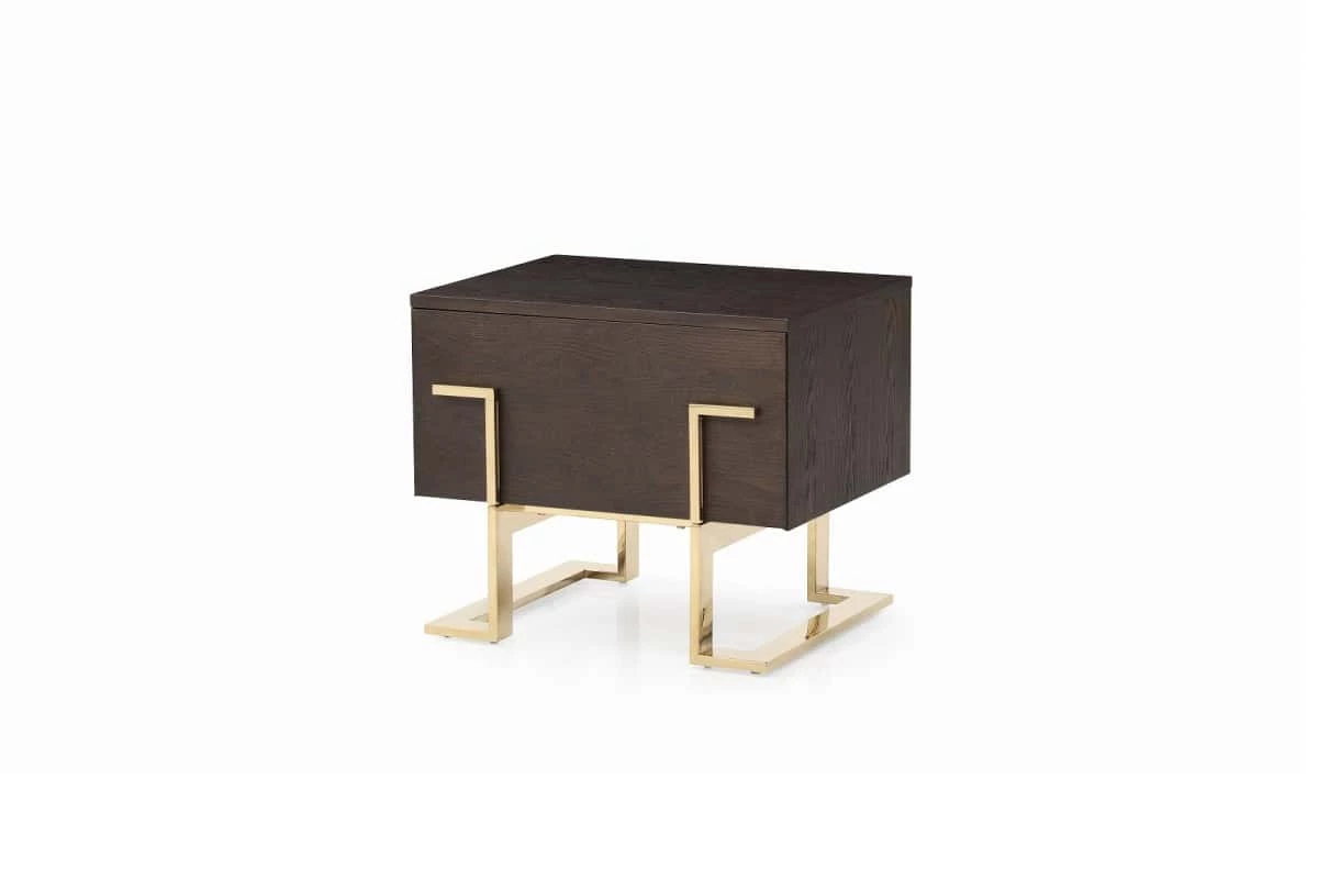 Modrest Moontide Modern Smoked Ash & Gold Nightstand 3 Modrest Moontide Modern Smoked Ash & Gold Nightstand