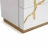 Modrest Aspen Modern Wide White And Gold Nightstand -WALKER EDISON Shop VIG VGVCN1801 WHT W 1