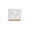 Modrest Nixa Modern White & Gold Nightstand