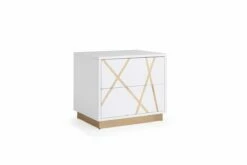 Modrest Nixa Modern Wide White And Gold Nightstand 9 Modrest Nixa Modern Wide White And Gold Nightstand -WALKER EDISON Shop VIG VGVCN1909 WHT 1 W 3