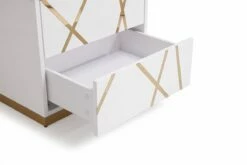 Modrest Nixa Modern White & Gold Nightstand -WALKER EDISON Shop VIG VGVCN1909 WHT 4