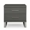 Modrest Splendor - Grey High Gloss Slatted Nightstand 1 Modrest Splendor - Grey High Gloss Slatted Nightstand -WALKER EDISON Shop VIG VGVCN20256 GRY NS