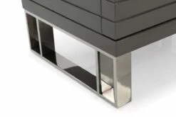 Modrest Splendor - Grey High Gloss Slatted Nightstand -WALKER EDISON Shop VIG VGVCN20256 GRY NS 3