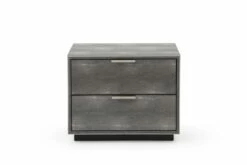 Modrest Dynasty - Modern Shagreen Two Drawer Nightstand -WALKER EDISON Shop VIG VGVCN2108 2 GRY NS 1