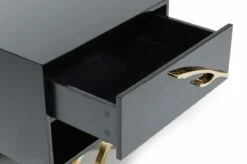 Modrest Legend Modern Black & Gold Nightstand -WALKER EDISON Shop VIG VGVCN8111 BLK 2