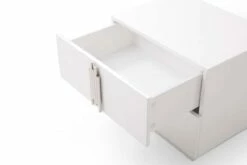Modrest Token - Modern White & Stainless Steel Nightstand -WALKER EDISON Shop VIG VGVCN815 WHITE NS 2