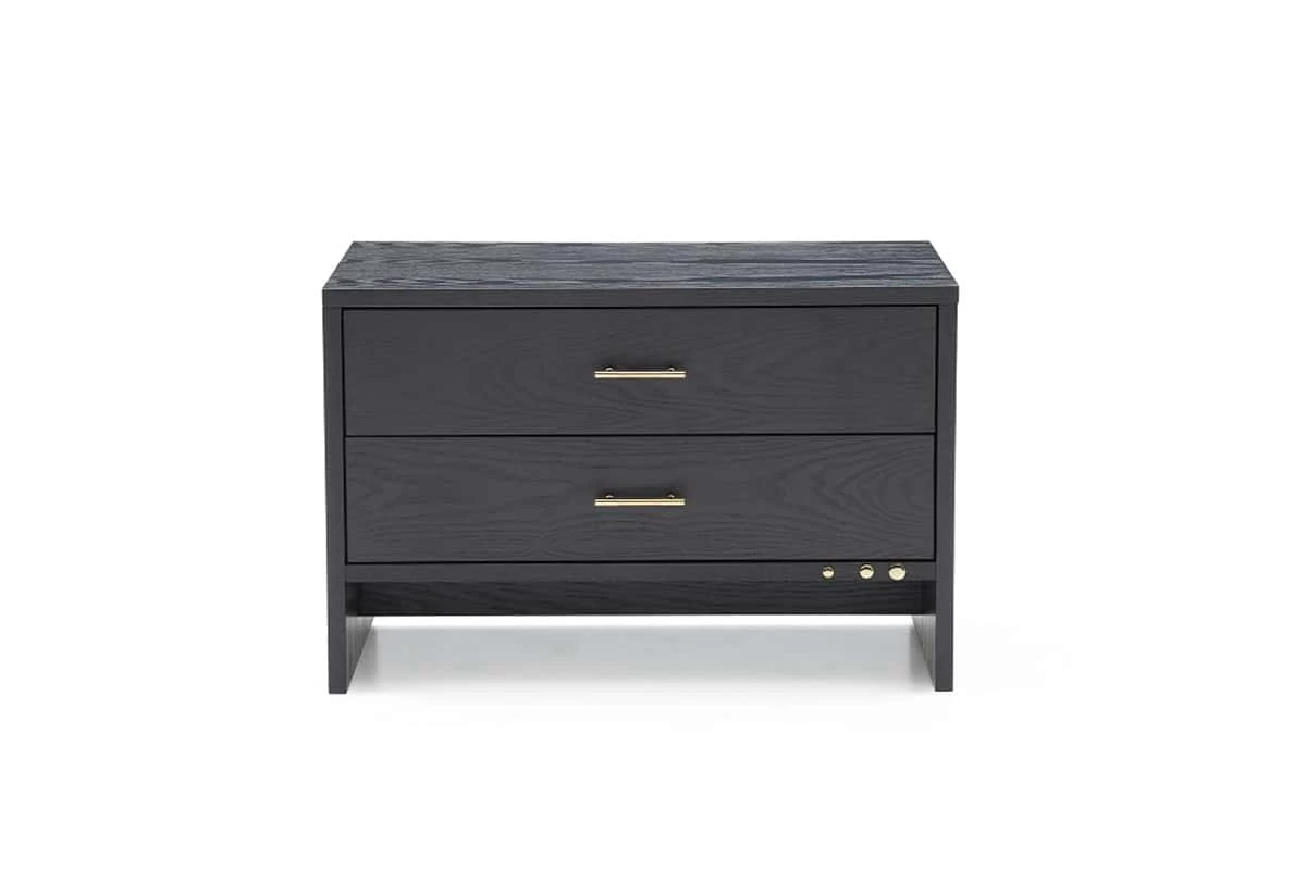 Modrest Wales Modern Grey Ash 2-Drawer Nightstand 3 Modrest Wales Modern Grey Ash 2-Drawer Nightstand
