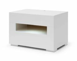 Modrest Ceres - Modern LED White Lacquer Nightstand 7 Modrest Ceres - Modern LED White Lacquer Nightstand -WALKER EDISON Shop VIG VGWCCG05 WHT 1